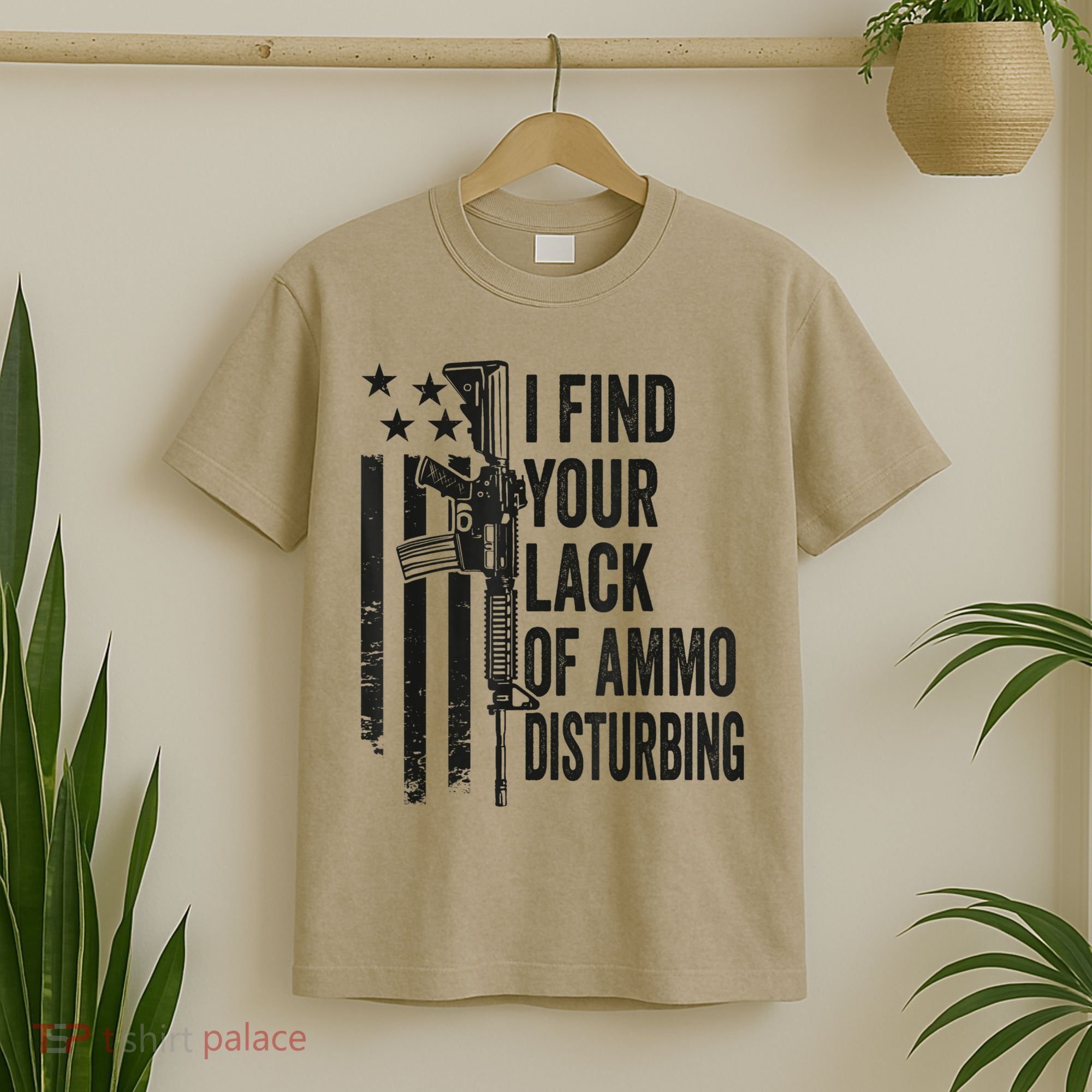 I Find Your Lack Of Ammo Disturbing Funny Gun Camo Guns T-Shirt