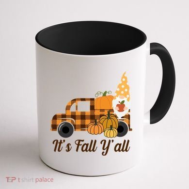 It's Fall Y'all Pumpkin Gnome Coffee Mug back