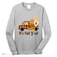 It's Fall Y'all Pumpkin Gnome Long Sleeve Shirt thumb 0
