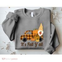 It's Fall Y'all Pumpkin Gnome Sweatshirt thumb 2