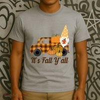 It's Fall Y'all Pumpkin Gnome T-Shirt thumb 3