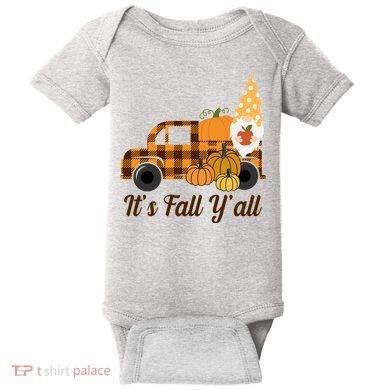 It's Fall Y'all Pumpkin Gnome Baby Bodysuit