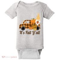It's Fall Y'all Pumpkin Gnome Baby Bodysuit thumb 0