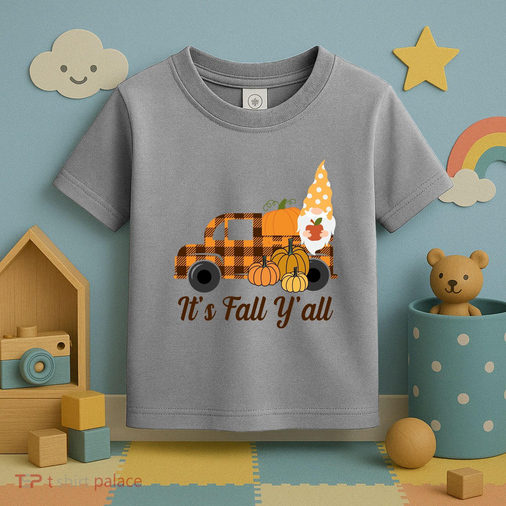 It's Fall Y'all Pumpkin Gnome Toddler T-Shirt