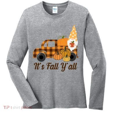 It's Fall Y'all Pumpkin Gnome Women's Long Sleeve Shirt