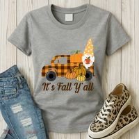 It's Fall Y'all Pumpkin Gnome Women's T-Shirt thumb 3
