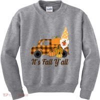 It's Fall Y'all Pumpkin Gnome Kids Sweatshirt thumb 0
