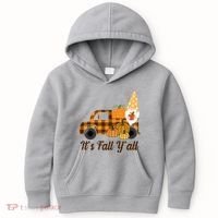 It's Fall Y'all Pumpkin Gnome Kids Hoodie thumb 0