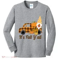 It's Fall Y'all Pumpkin Gnome Kids Long Sleeve Shirt thumb 0