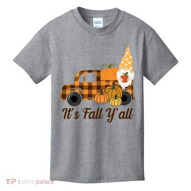 It's Fall Y'all Pumpkin Gnome Kids T-Shirt