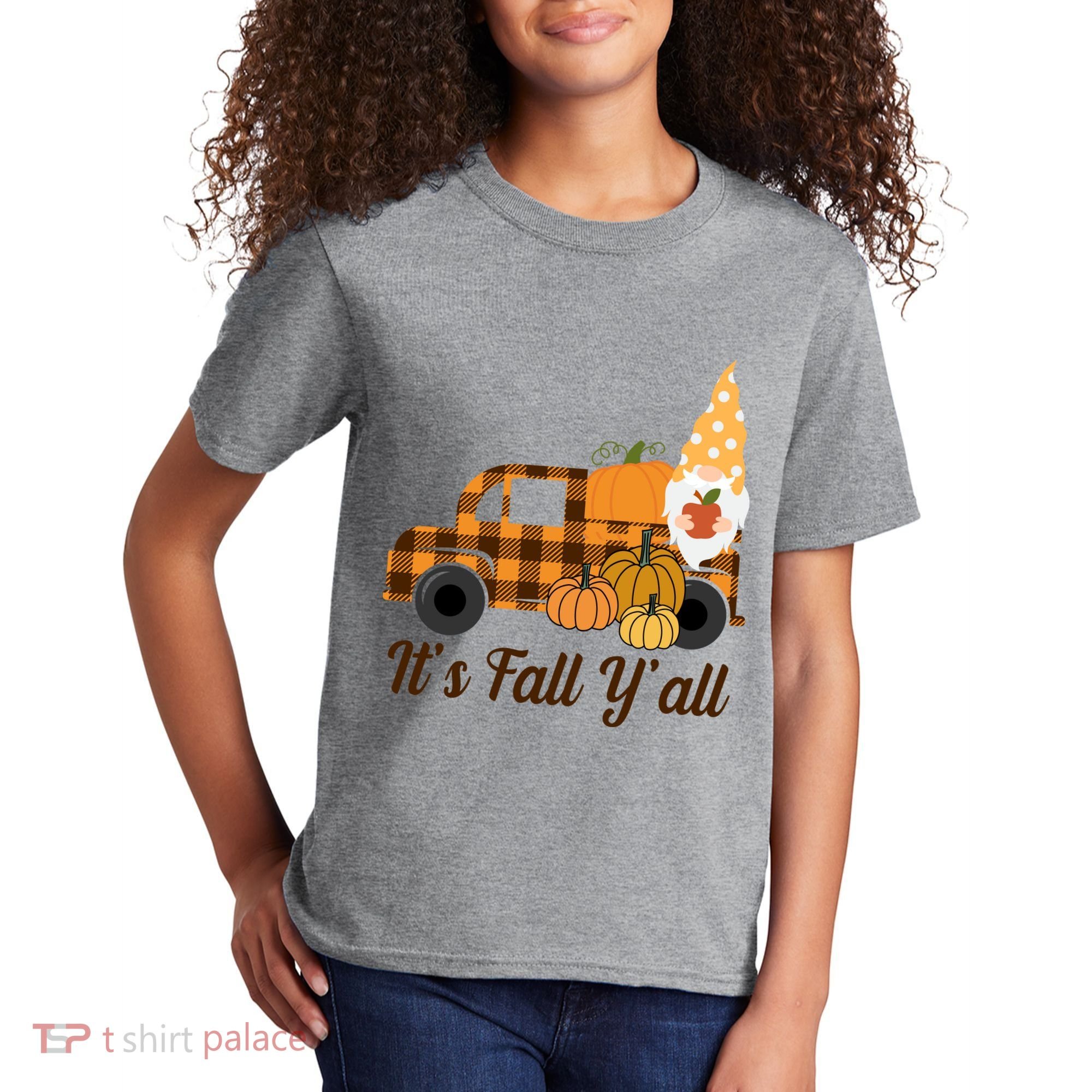 It's Fall Y'all Pumpkin Gnome Kids T-Shirt