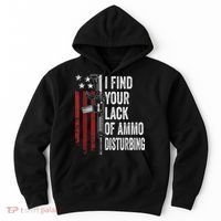 I Find Your Lack Of Ammo Disturbing Funny Gun Owner Joke Hoodie thumb 0