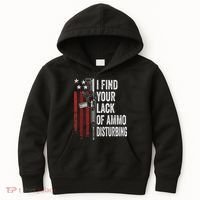 I Find Your Lack Of Ammo Disturbing Funny Gun Owner Joke Kids Hoodie thumb 0
