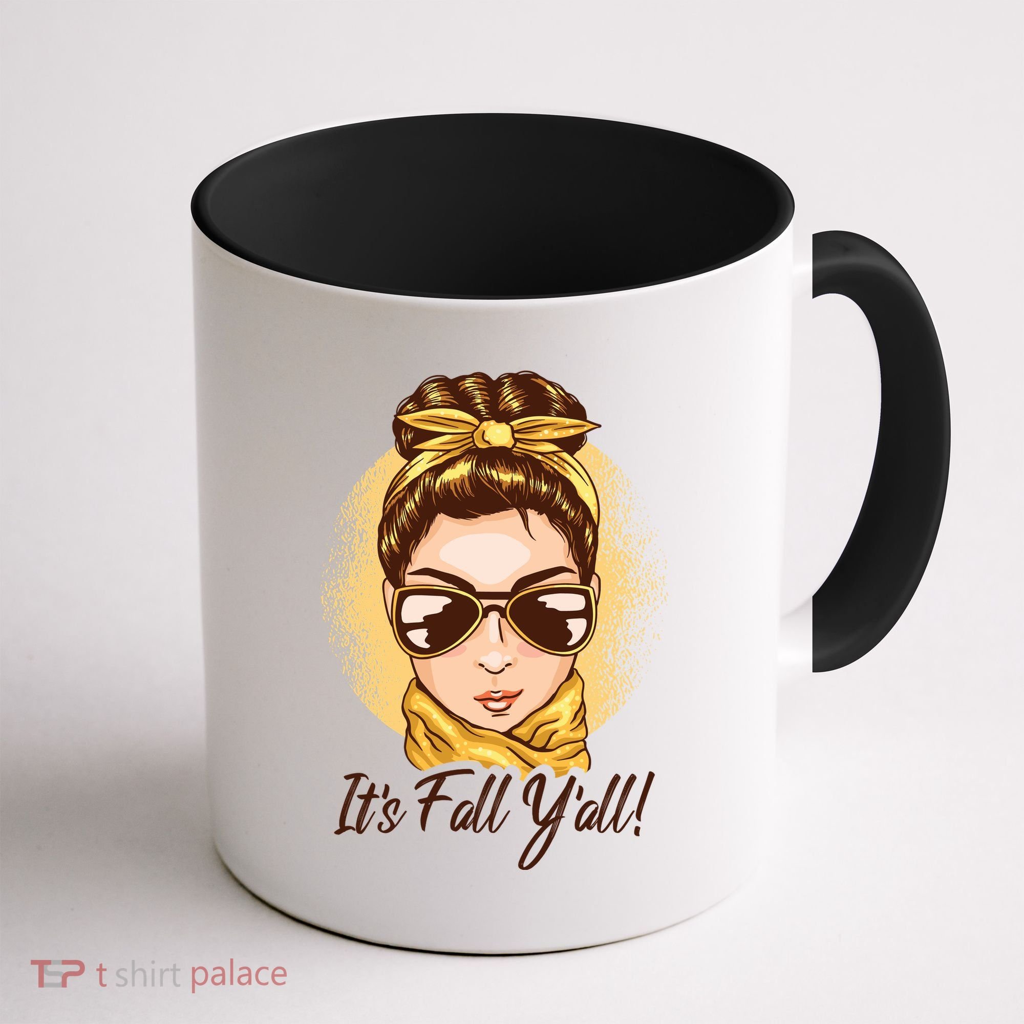 It's Fall Y'all Female Bun Coffee Mug