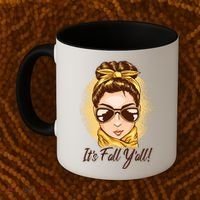 It's Fall Y'all Female Bun Coffee Mug thumb 2