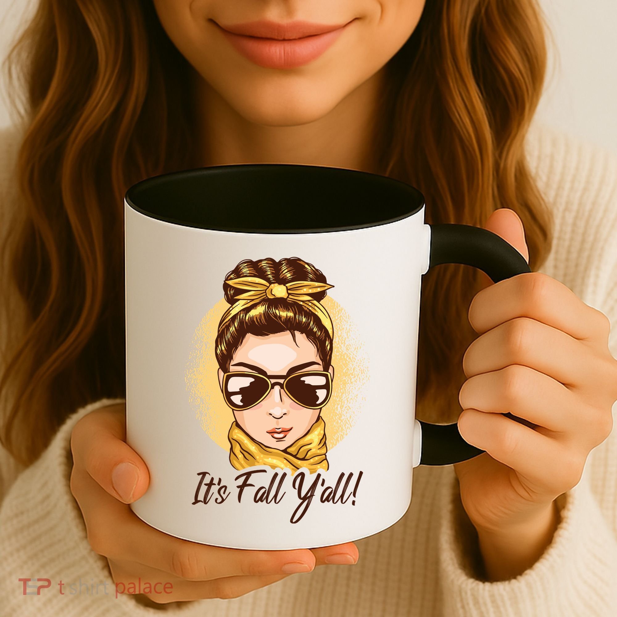 It's Fall Y'all Female Bun Coffee Mug