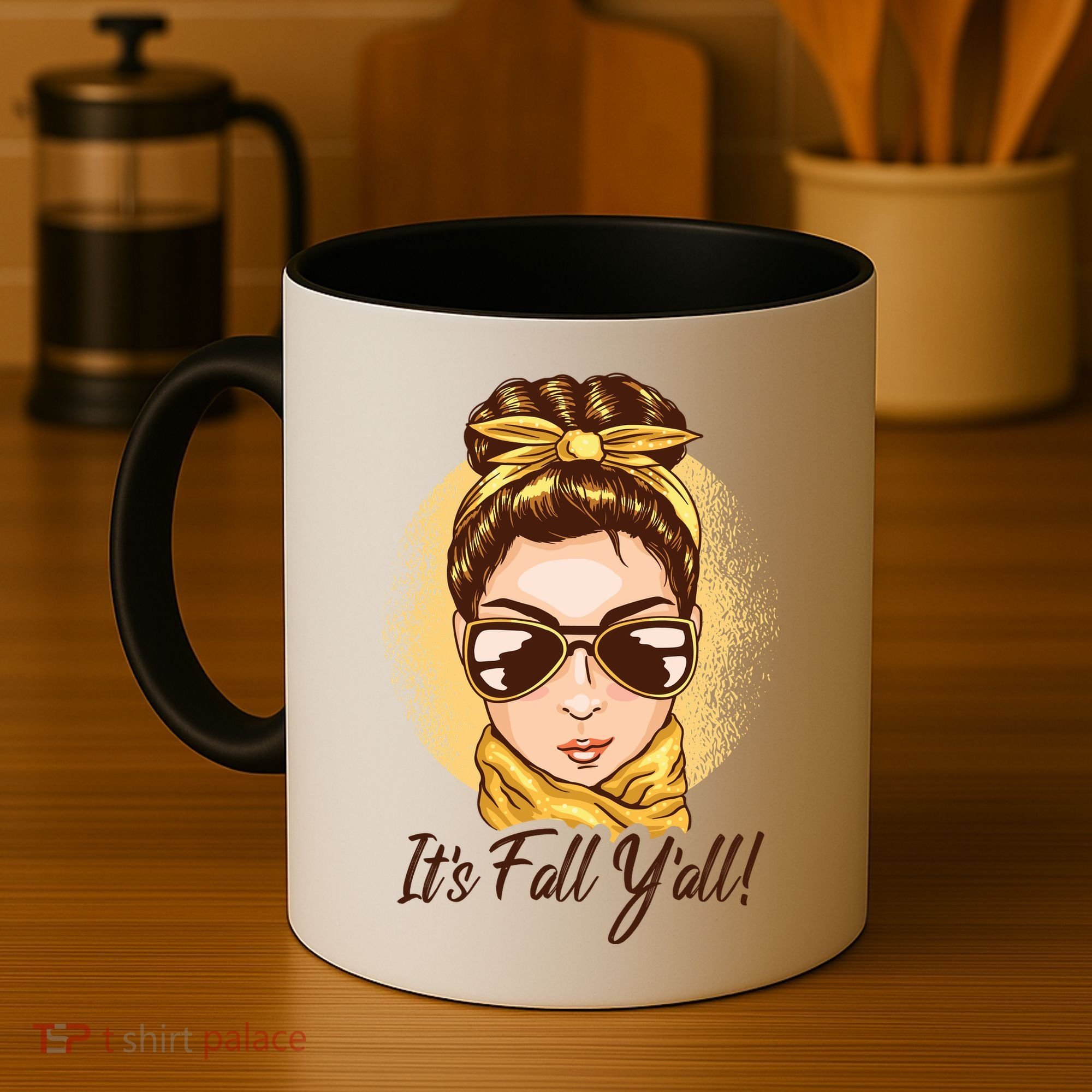 It's Fall Y'all Female Bun Coffee Mug