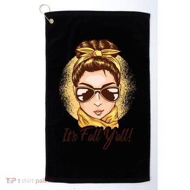 It's Fall Y'all Female Bun Golf Towel