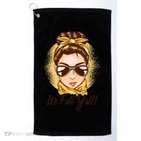 It's Fall Y'all Female Bun Golf Towel thumb 0