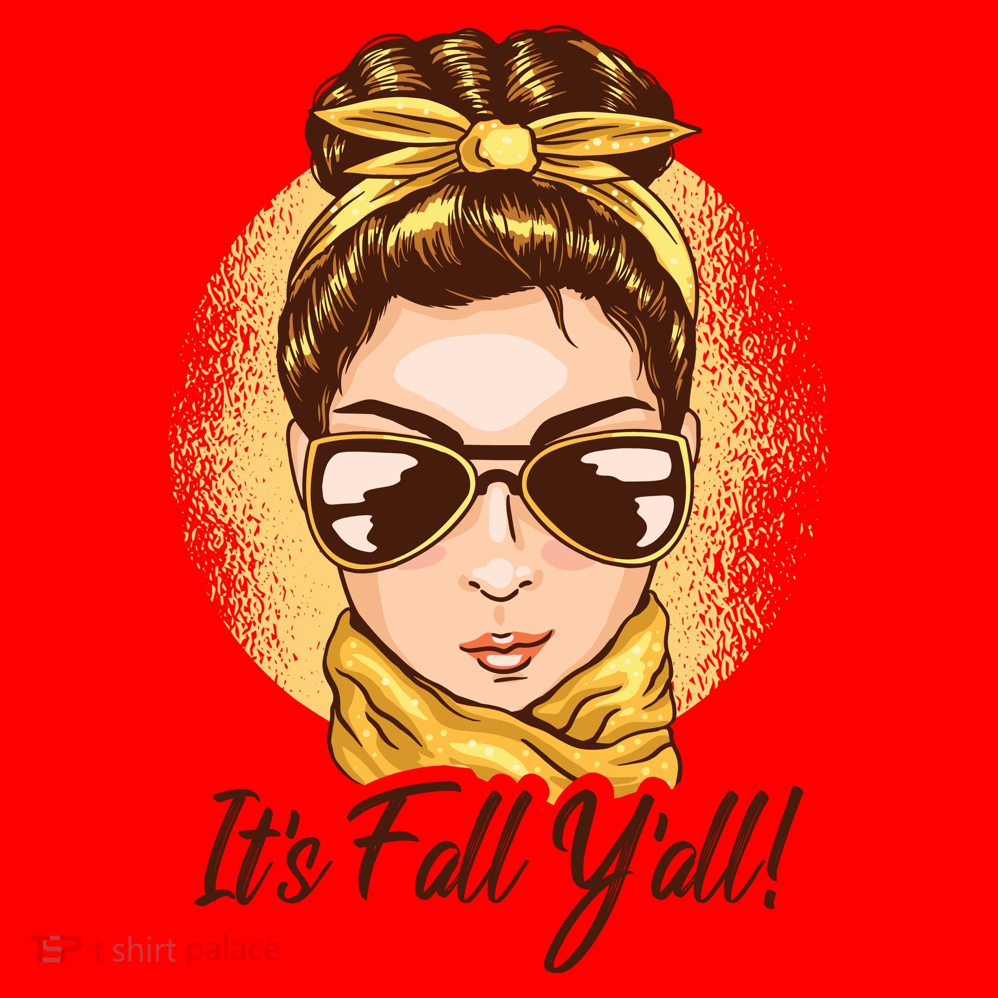 It's Fall Y'all Female Bun Santa Hat