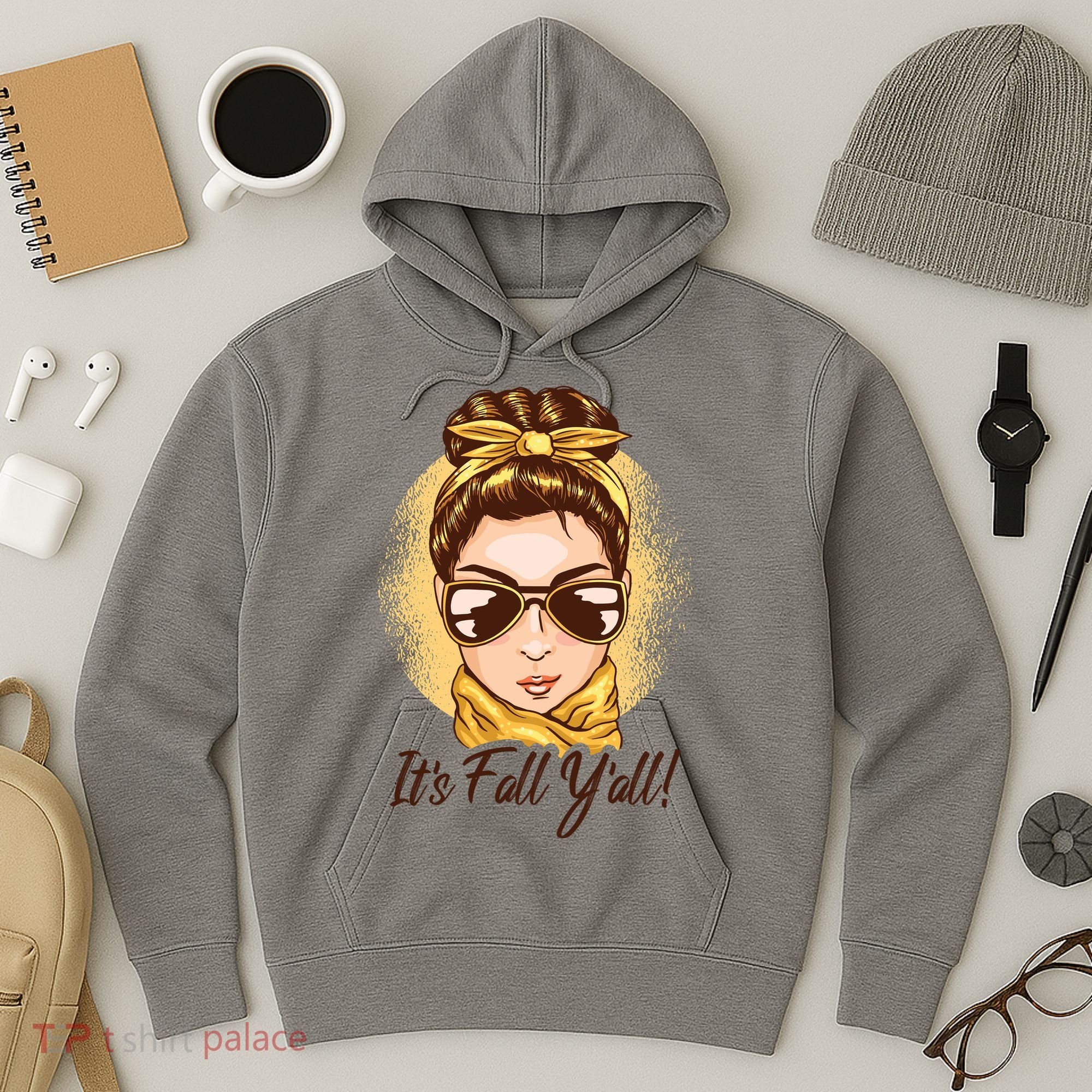 It's Fall Y'all Female Bun Hoodie