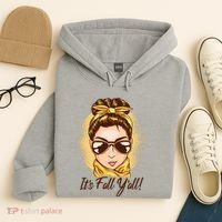 It's Fall Y'all Female Bun Hoodie thumb 4