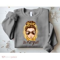 It's Fall Y'all Female Bun Sweatshirt thumb 2