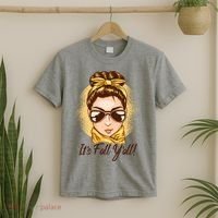 It's Fall Y'all Female Bun T-Shirt thumb 2