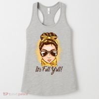 It's Fall Y'all Female Bun Women's Tank Top thumb 0