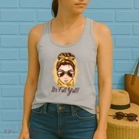 It's Fall Y'all Female Bun Women's Tank Top thumb 2
