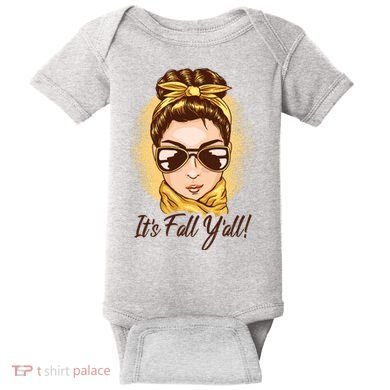 It's Fall Y'all Female Bun Baby Bodysuit