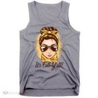 It's Fall Y'all Female Bun Tank Top thumb 0