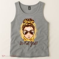 It's Fall Y'all Female Bun Tank Top thumb 2