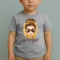 It's Fall Y'all Female Bun Toddler T-Shirt thumb 2