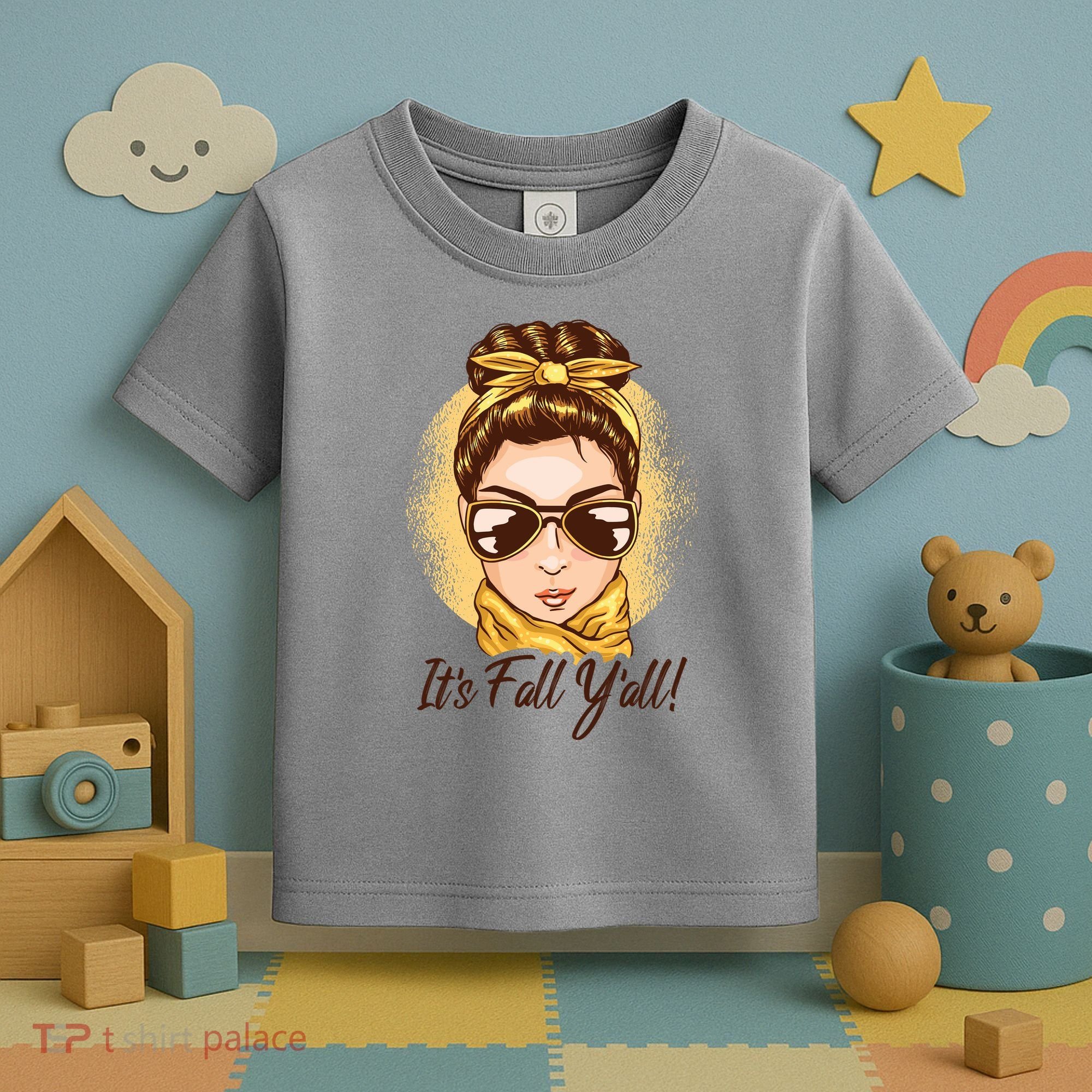 It's Fall Y'all Female Bun Toddler T-Shirt