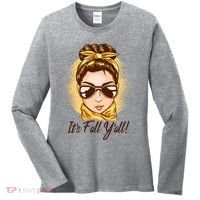 It's Fall Y'all Female Bun Women's Long Sleeve Shirt thumb 0