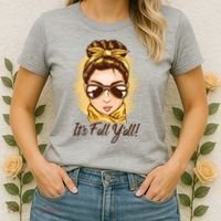 It's Fall Y'all Female Bun Women's T-Shirt thumb 2