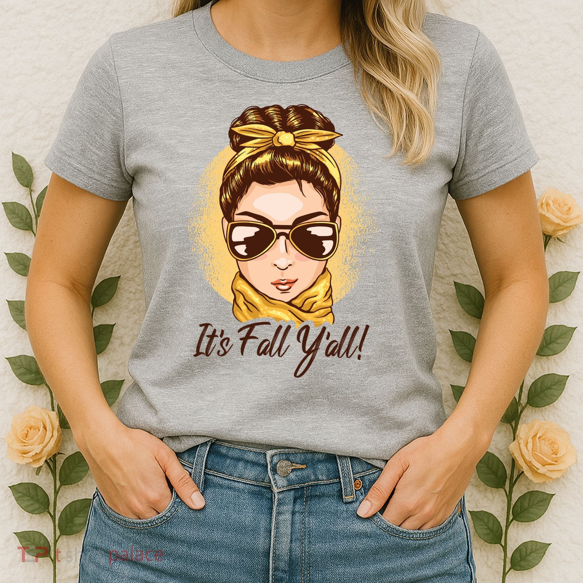 It's Fall Y'all Female Bun Women's T-Shirt