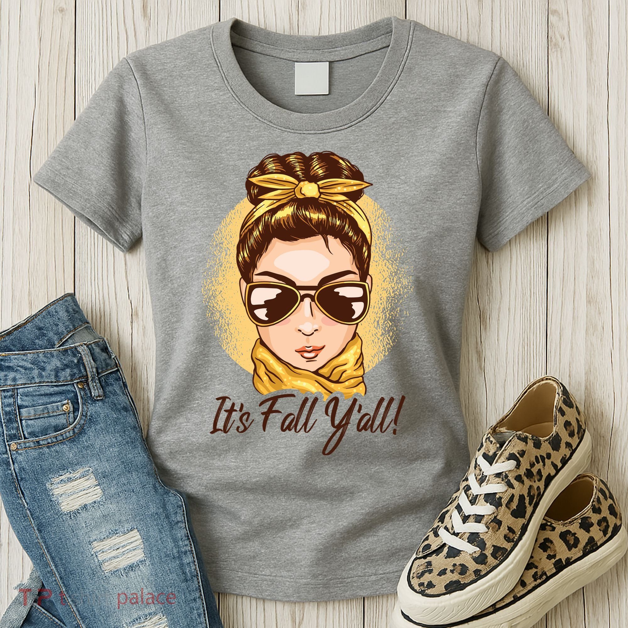 It's Fall Y'all Female Bun Women's T-Shirt