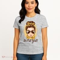 It's Fall Y'all Female Bun Women's T-Shirt thumb 4