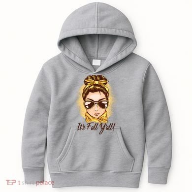 It's Fall Y'all Female Bun Kids Hoodie