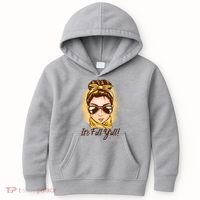 It's Fall Y'all Female Bun Kids Hoodie thumb 0
