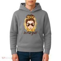 It's Fall Y'all Female Bun Kids Hoodie thumb 4