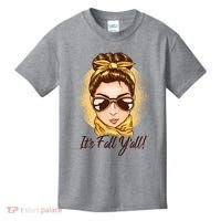 It's Fall Y'all Female Bun Kids T-Shirt thumb 0