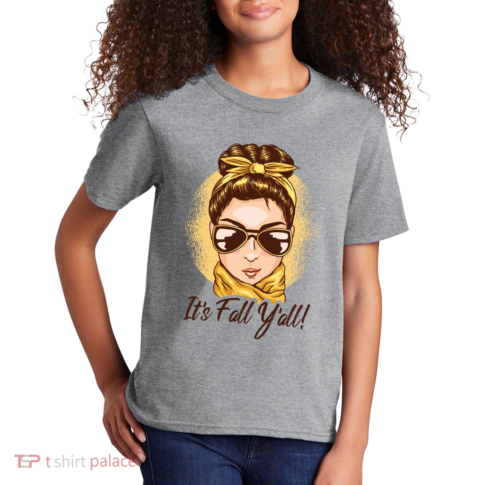 It's Fall Y'all Female Bun Kids T-Shirt