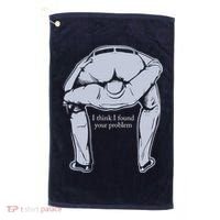 I Found Your Problem Funny Golf Towel thumb 0