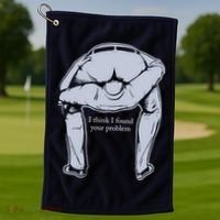 I Found Your Problem Funny Golf Towel thumb 1