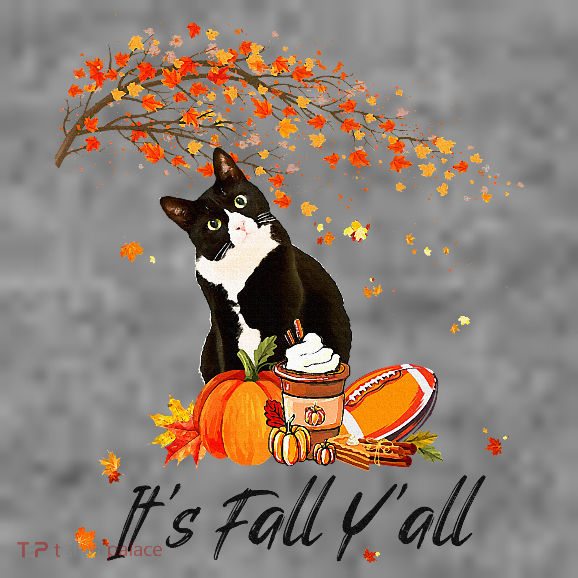 It's Fall Y'all Cute Black Cat Lovers Thanksgiving Halloween Toddler Hoodie