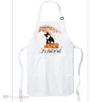 It's Fall Y'all Cute Black Cat Lovers Thanksgiving Halloween Apron thumb 0