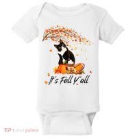 It's Fall Y'all Cute Black Cat Lovers Thanksgiving Halloween Baby Bodysuit thumb 0